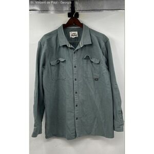 Duxbak Long Sleeve Heavyweight Button Down Shirt Men's XXL Green